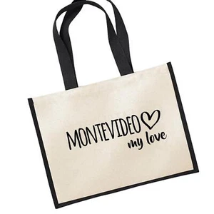 Jutetasche Montevideo my love Shopper Einkaufstasche Geschenkidee Souvenir Präse - Bild 1 von 5
