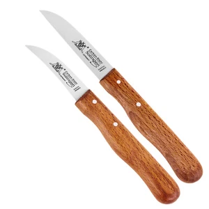2 Solingen Küchenmesser Gemüsemesser Obstmesser Schälmesser Carbonstahl Buche - Bild 1 von 6