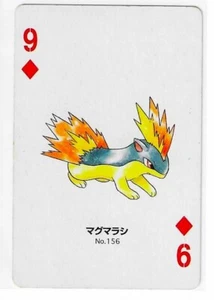 SILVER PART 2 POKEMON JAPANESE POKER PLAYING CARD 9 OF DIAMONDS LP - Picture 1 of 2