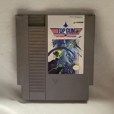 NES Top Gun The Second Mission Nintendo 1985 Japan Konami Video Game Tested Work - Image 1 of 4