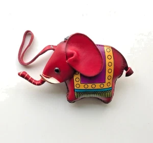 Leder Geldbörse Elefant - rot - Bild 1 von 1