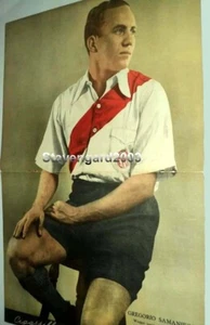 GREGORIO SAMANIEGO - RIVER PLATE - ORIGINAL POSTER El Grafico magazine 1936 - Picture 1 of 1