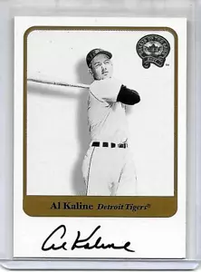 AL KALINE 2001 FLEER GRANDES DEL JUEGO AUTÓGRAFO CERTIFICADO - Imagen 1 de 1