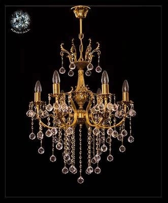 Lampadario 6 Fiamme Ø 54 Cm 6 Fiamme In Cristallo Reale. Disponibile - Immagine 1 di 2