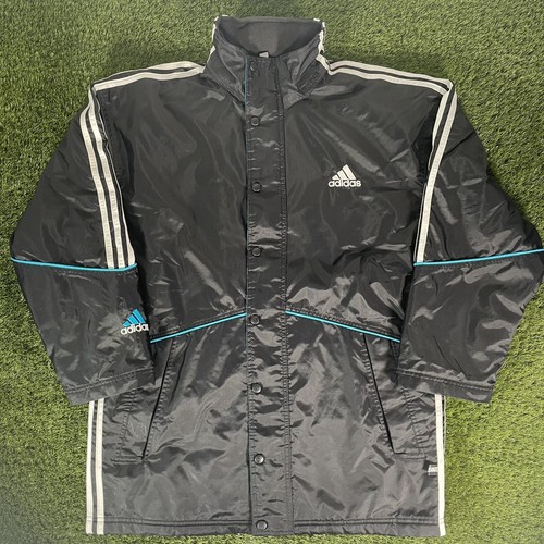 Giacca Calcio Adidas Vintage Impermeabile Manager Coach Dugout Touchline Uomo XL