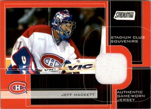 2001-02 (CANADIENS) Stadium Club Souvenirs #JHA Jeff Hackett