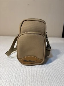 Vtg MacGregor Small Camera Bag Padded with Adjustable Strap Khaki, 2 Zip Compart - Picture 1 of 8
