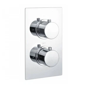The White Space Dual Outlet Concealed Shower Valve - Round - Chrome - Picture 1 of 1