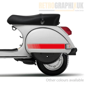 RED PLAIN - Vespa PX SIDEPANELS Stickers Graphics Mod Skinhead SP100. - Picture 1 of 8
