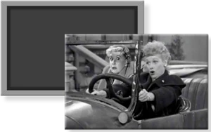 I Love Lucy Ethel Ab nach Florida Episode Mädchen Roadtrip schwarzweiß Kühlschrankmagnet 2 x 3 - Bild 1 von 4