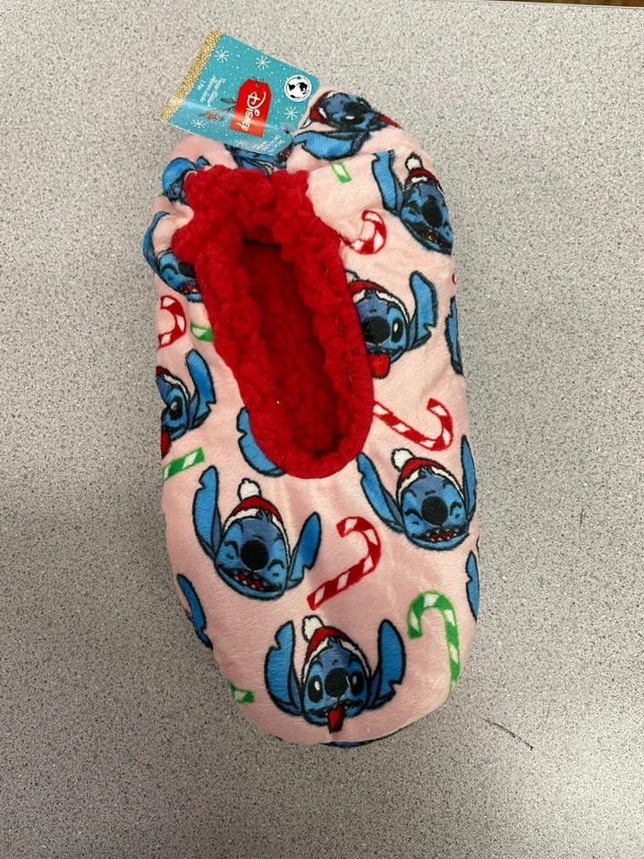 Calcetines Zapatilla Lilo And Stitch Disney Fuzzy Babba 7-9.5 Navidad Antideslizantes Nuevos Foto 1 de 1