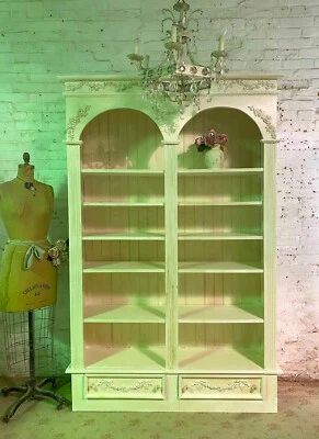 Painted Cottage Shabby Chic French Bookcase Hand Made  - Image 1 of 4