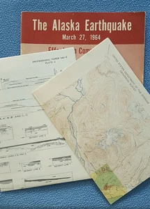 1964 Alaska Earthquake - Seward area Geological Survey Report w/ MAPS history - Picture 1 of 10