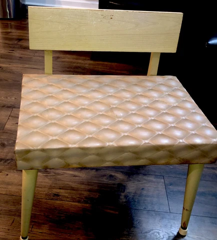 Vintage Retro Mid Century Modern Vinyl Kitchen Dining Bench Cover