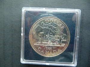 Canada 1981 Silver Dollar Brilliant Uncirculated Railway Commemorative - Picture 1 of 2