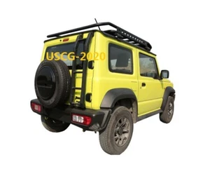 FOR 2019-2021 Suzuki Jimny JB Trunk Rack Ladder Rear Ladder Luggage Climb Ladder - Foto 1 di 5