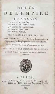C1 CODE NAPOLEON - FÜNF CODES FRANZÖSISCHES REICH 1811 Relie VOLLLEDER D EPOQUE - Bild 1 von 5