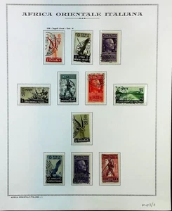 ITALIEN - COLONIE - 1938 AOI soggetti vari serie cpl usata (VP013) - Bild 1 von 2