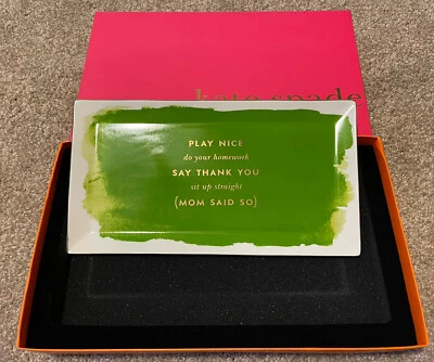 Bandeja/plato para servir Kate Spade Lenox Posy Court “Mom Said So” - Nuevo en caja Foto 1 de 2