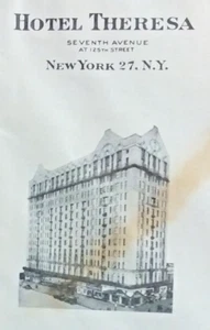 Rare Original 1920's Envelope from The Historic Hotel Theresa, Harlem New York - Picture 1 of 3