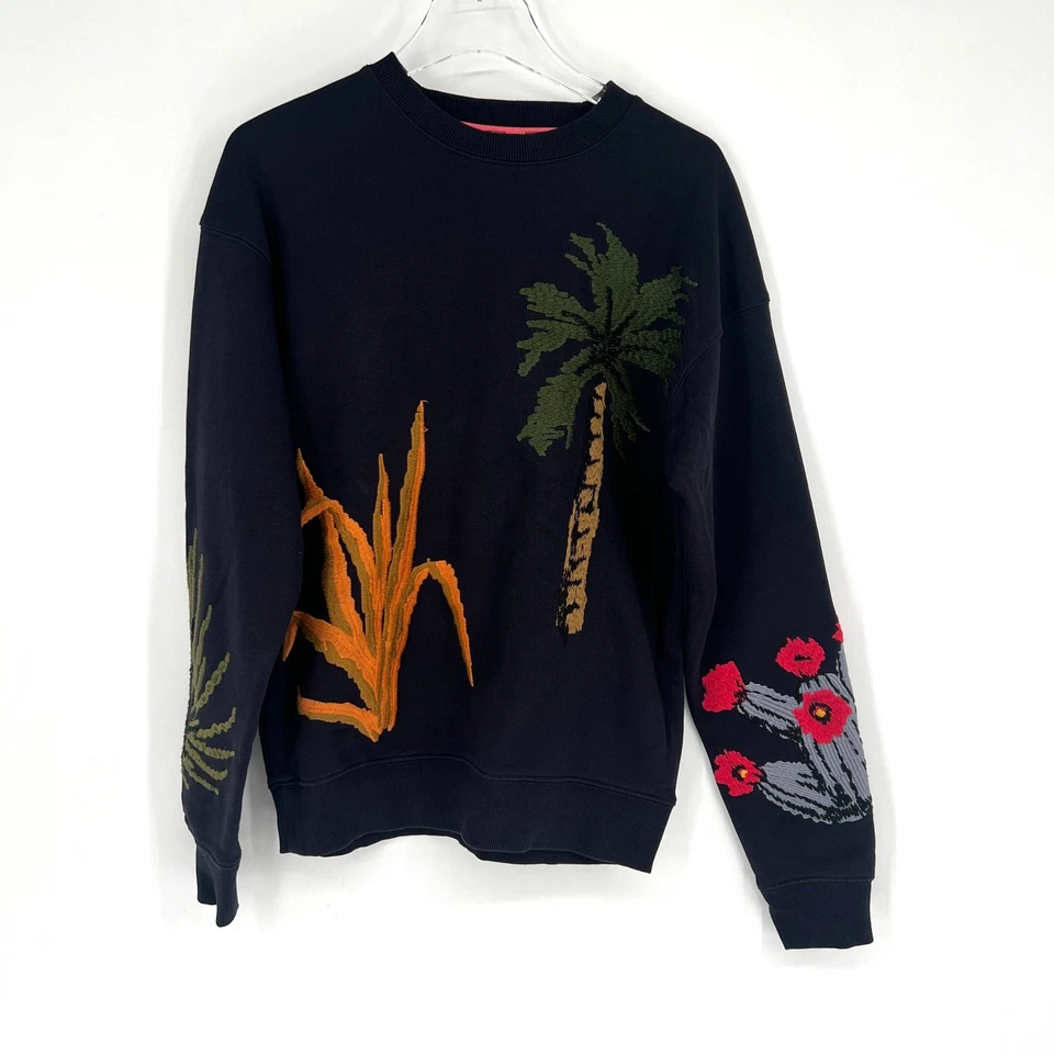 Sudadera Scotch & Soda Para Hombre S Tropical Bordada Desierto Cactus Azul Foto 1 de 4