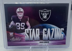 2024 Panini Absolute Football QB Star Gazing Brock Bowers #SG-BBS (RC) Raider - Picture 1 of 2