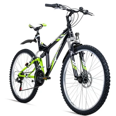 26 Zoll Mountainbike Bergsteiger Buffalo Shimano Scheibenbremse Fully MTB B-WARE - Bild 1 von 4