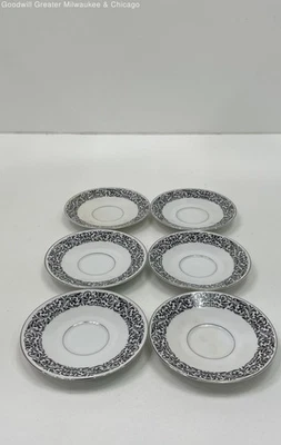 Juego de 6 platillos Ekco Prudence Baroness blanco y negro Foto 1 de 4