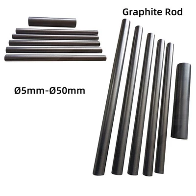 Graphitstab ø 5 -50mm, Länge 50-300mm Graphitelektrode Anode Rundmaterial Carbon - Bild 1 von 3