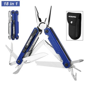 WORKPRO Blau 18 in 1 Faltbares Multifunktionszange Faltbares mit Tragetasche - Bild 1 von 8