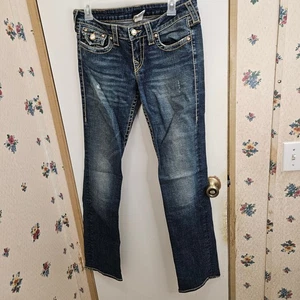 True Religion Brand Women's Straight Size 29 Blue Jeans - Picture 1 of 5