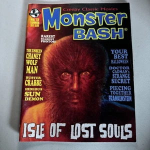 Monster Bash 12 Summer 2011 Isle of Lost Souls Horror Magazine Vintage - Picture 1 of 10