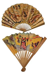 Vintage Paar spanische Stierkampf Matador Stierhandfächer - Bild 1 von 6