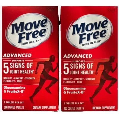 Добавка для здоровья суставов Move Free Advanced Plus MSM 2 упаковки (в упаковке 200 таблеток) - Изображение 1 из 3