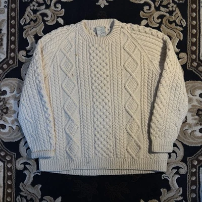 Suéter tejido vintage 100 % pura lana nueva 'Carraig Donn' Foto 1 de 4