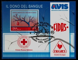 ITALIA 2015 Dono del sangue BF us - Picture 1 of 1
