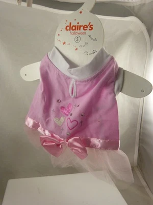 Pink Hearts Disfraz Perro Mascota Ropa Vestido Arco85123811 Lindo Perrito Pequeño Foto 1 de 4