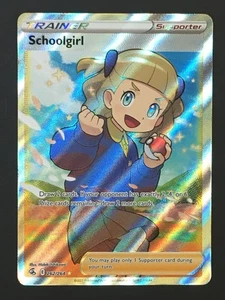 Pokemon Juego de Cartas Coleccionables Colegiala 262/264 Ultra Raro Arte Completo Holo Fusion Strike Casi Nuevo - Imagen 1 de 3