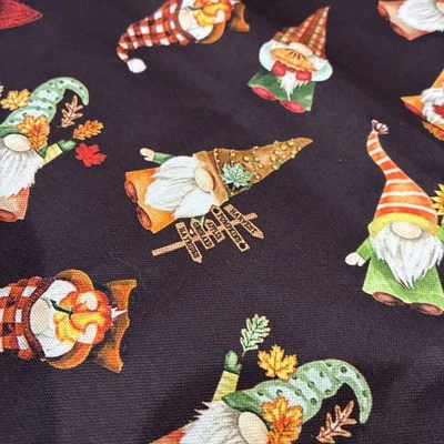 Tela Timeless Treasures Fall Kimmel Patt #GAIL CD2128 tela gnomo marrón 52x44  Foto 1 de 4