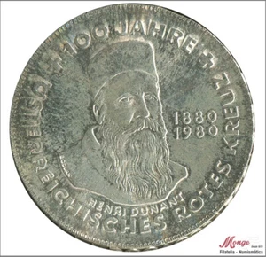 Austria 500 Schilling 1980 / Centenario Cruz Roja / 24 gr. plata S/C-/aUNC - Foto 1 di 2