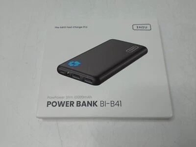 Зарядное устройство портативное INIU BI-B41, 10000 мАч банк питания 5 В / 3 А, USB C вход и выход черный - Изображение 1 из 3