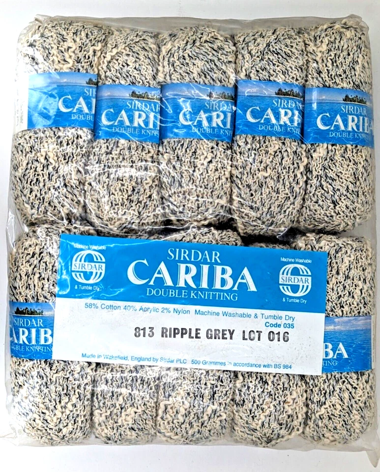 SELLADO Sirdar 10 madejas grises Cariba lavables a máquina en secadora! Descatalogado Foto 1 de 4