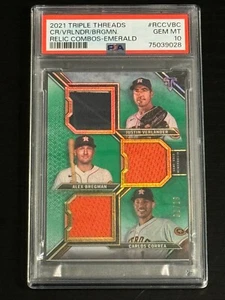 2021 Triple Threads Relic Combo Verlander/Bregman/Correa /18 PSA GEM MINT 10 - Picture 1 of 2