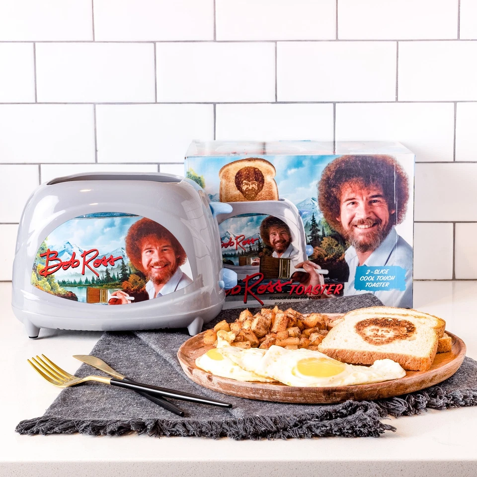 Uncanny Brands Bob Ross Toaster - Toasts Bob's Iconic Face onto Your Toast - Image 1 of 4
