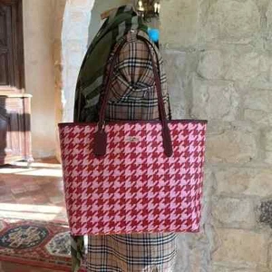 Coach City Handtasche mit Houndstooth-Druck Handtasche Handtasche Neu mit Etikett authentische Damen Dame - Bild 1 von 14