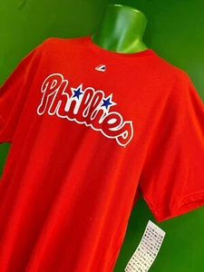 MLB Philadelphia Phillies Majestic Wordmark T-Shirt Men's Large NWT - Picture 1 of 5