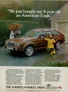 1983 AMC Eagle 4-Wheel Drive Family Rainy Day Stereo Leather Vintage Print Ad - Picture 1 of 1