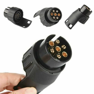 7 bis 13 Pin Anhänger Wohnwagen Anhängerkupplung Abschleppen Elektrobuchse Adapter Stecker Konverter - Bild 1 von 3
