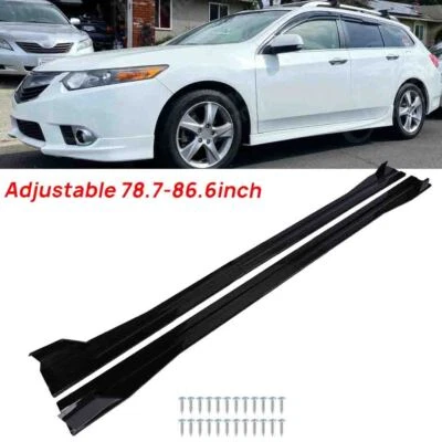 Side Skirt Splitter Rocker Lip Panel Gloss Black For Acura TSX Sedan 2009-2014 - Imagem 1 de 4