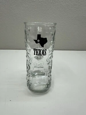 Taza con forma de bota de vidrio sin marca Estado de Texas con mango Foto 1 de 4